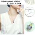 thumbnail image 4 of Cremation Jewelry Love Heart Urn Ashes Necklace for Women Rose Flower Crystals Ash Loved One Memorial Pendant, 4 of 7