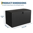 thumbnail image 2 of TROPOW 120 Gal Resin Deck Box, Waterproof Lockable Outdoor Storage Box, Versatile Outside Container for Package Parcels, Patio Furniture Cushions, Garden Tools & Pool Accessories, 2 of 7