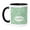 Black/White, variant on 3drose, Pretty Floral Sentiment in Light Green- Congratulations- Not Embossed, 15oz Mug