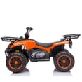 thumbnail image 2 of 24V Ride on Car, Kids ATV Quad with Bluetooth Music w/Storage Racs, Anti-Slip Tires, 160W Motors, Crash Bars, Power Display, LED Lights & Bluetooth, 24 Volt Ride on Toys for Toddlers Ages 3+, Orange, 2 of 7