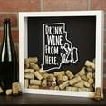 thumbnail image 5 of Torched Rhode Island Wine Cork Shadow Box Wall Mount Decor 13"x13"x3" Gray, 5 of 8