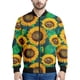thumbnail image 2 of Chaqueta con cremallera y estampado 3D de girasoles para hombre, sudaderas con capucha y estampado floral de plantas, abrigos de gran tamaño de manga larga para la calle, 2 of 5