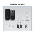 thumbnail image 5 of Tuya & Bluetooth Smart Door Lock: Fingerprint+Mobile Unlock Keyless Entry Temp Password/Key ,Keyless Entry Deadbolt, 5 of 6