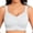Light Gray, variant on Wireless Sports Bra for Women Front Closure Zip Up with Absorbent Cups and Lateral Support Comfortable Everyday