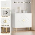 thumbnail image 4 of Tolead Modern Accent Diamond Cabinet, Accent Sideboard Storage, White, 4 of 8