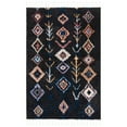 thumbnail image 3 of SAFAVIEH Morocco Paden Abstract Geometric Polyester Area Rug, Black/Navy, 6'7" x 6'7" Square, 3 of 10