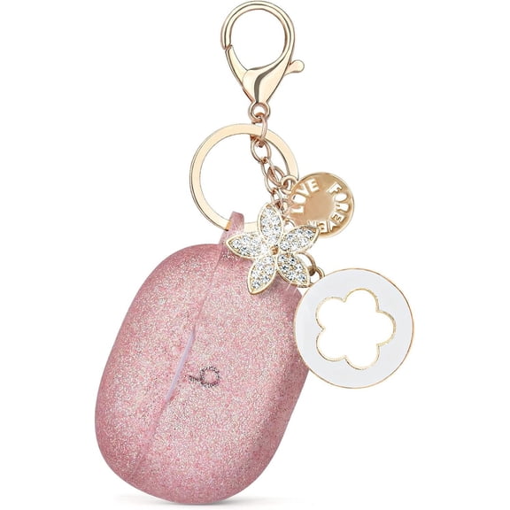 VISOOM Compatible with Beats Studio Buds 2021 Case, Silicone Soft Carrying Cases Protective Wireless Charging Cover Skin with Beats Studio Earbuds Accessories Keychain for Women&Girls Rose Gold