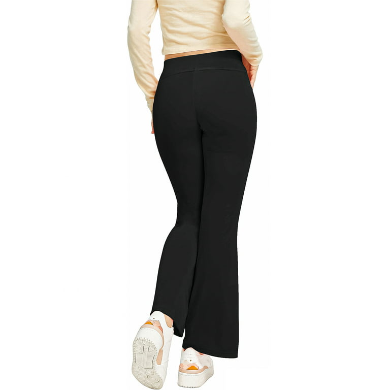 Domusgo Bootcut Leggings for Girls Yoga Pants Black Full Length Size 13-14  Years Old