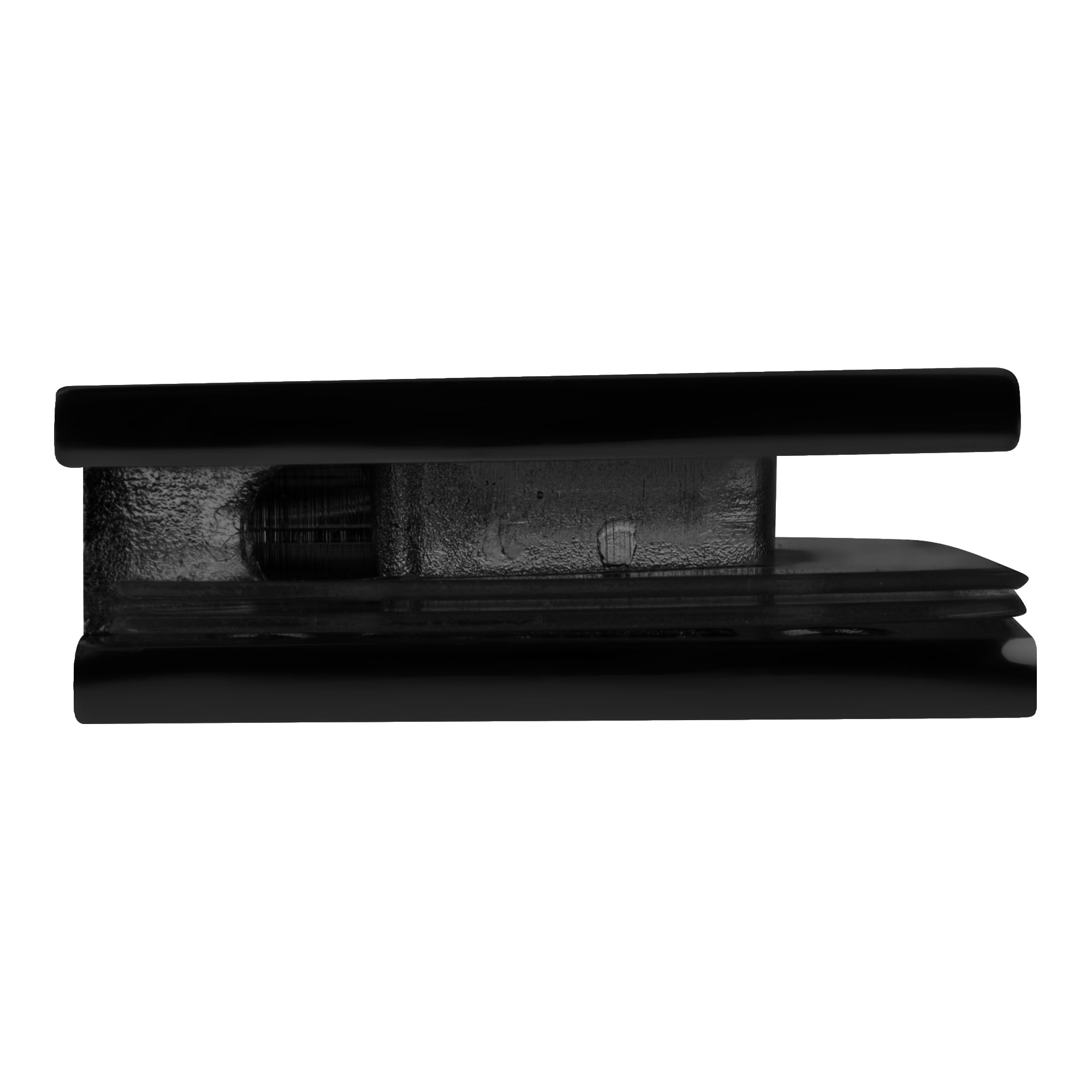 CRL SGCU1BL Black Square Style Notch-in-Glass Fixed Panel U-Clamp