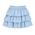 thumbnail image 4 of Karight Womens High Waist Tiered Ruffle Mini Skirt Boho Elastic Waist Flowy Layered Skirt, 4 of 7