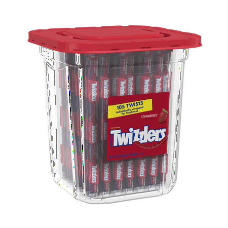 Twizzlers, Strawberry Twists Licorice Chewy Candy Tub, 33.3 Oz, 105 (The Best Black Licorice)