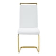 thumbnail image 6 of Sumdeal Modern 5-Piece Dining Table and Chair Set, 51-inch Glass Dining Table and High-Back PU Leather Dining Chairs, Minimalist Kitchen/Dining Room Furniture Set, Metal Table and Chair Legs, 6 of 9