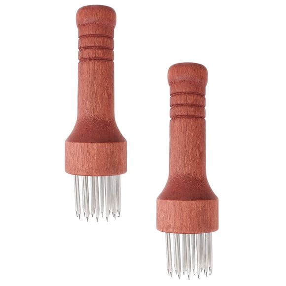 TABLZONE 2Pack Meat Tenderizer Neddle for Kitchen in Dark Red