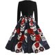 thumbnail image 3 of Vestido de mujer Vestido largo de otoño con estampado de calavera, 3 of 5