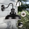 thumbnail image 3 of Lámpara de pared exterior Diyel Gooseneck Barn Light 120 V, color negro mate, 3 of 9