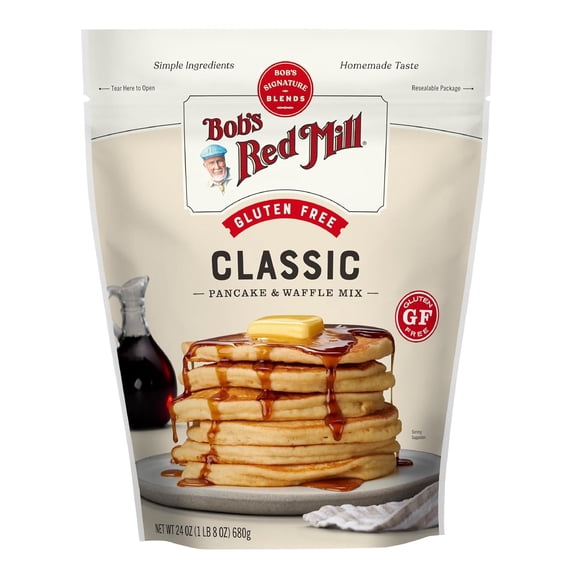 Bob's Red Mill Gluten Free Pancake Mix, 24oz - Whole Grain, Non-GMO, Kosher ( PACK OF 2 )