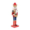 thumbnail image 3 of Christmas Nutcracker Ornament Collectibles Cartoon Wooden Nutcracker Doll Puppet Red, 3 of 8