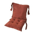 thumbnail image 2 of Cojín para silla, tapete para silla con respaldo y correas, cojín ergonómico para asiento Marrón, 2 of 9