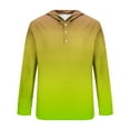 thumbnail image 4 of Blusa de manga larga con capucha para hombre, estilo informal, con botones, estampado degradado, de poliéster, 4 of 4