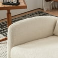thumbnail image 4 of Smilegend Upholstered Rocking Chair with Footrest, High Back Ergonomic Rocker with Rubber Wood Legs, Comfortable Lounge Armchair for Living Room, Bedroom, Beige, 4 of 8