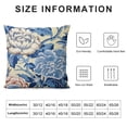 thumbnail image 5 of Nawypu  Chinoiserie Pillow Covers Honshu Peony Flower Cushion Cover Blue and Beige Asian Pillow Case Eurosham Accent Toss Pillowcase Rustic Decor for Sofa Living Room Bedroom, 5 of 5