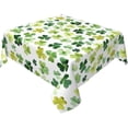 thumbnail image 1 of St. Patrick''s Day Tablecloth 54X54 Inch Square Green Watercolor Shamrock Table Cloth Dust-Proof Wrinkle Resistant Rustic Spring Table Covers for Holiday Party Dining, 1 of 5