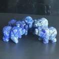 thumbnail image 6 of K-KED Natural Lapis Lazuli Quartz Crystal Stone Carved Polar Bear Mini Animal Figurine, 6 of 9