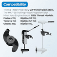 thumbnail image 5 of MKP-38 Trolling Motor Propeller Compatible with Minn Kota 4-1/2" Diameter Motors,MKP-38 Weedless Wedge 2 Prop Fit for Minn Kota Fortrex,Terrova,Ulterra,Riptide ST SF 112LB Thrust Motor$$Watercraft, 5 of 7