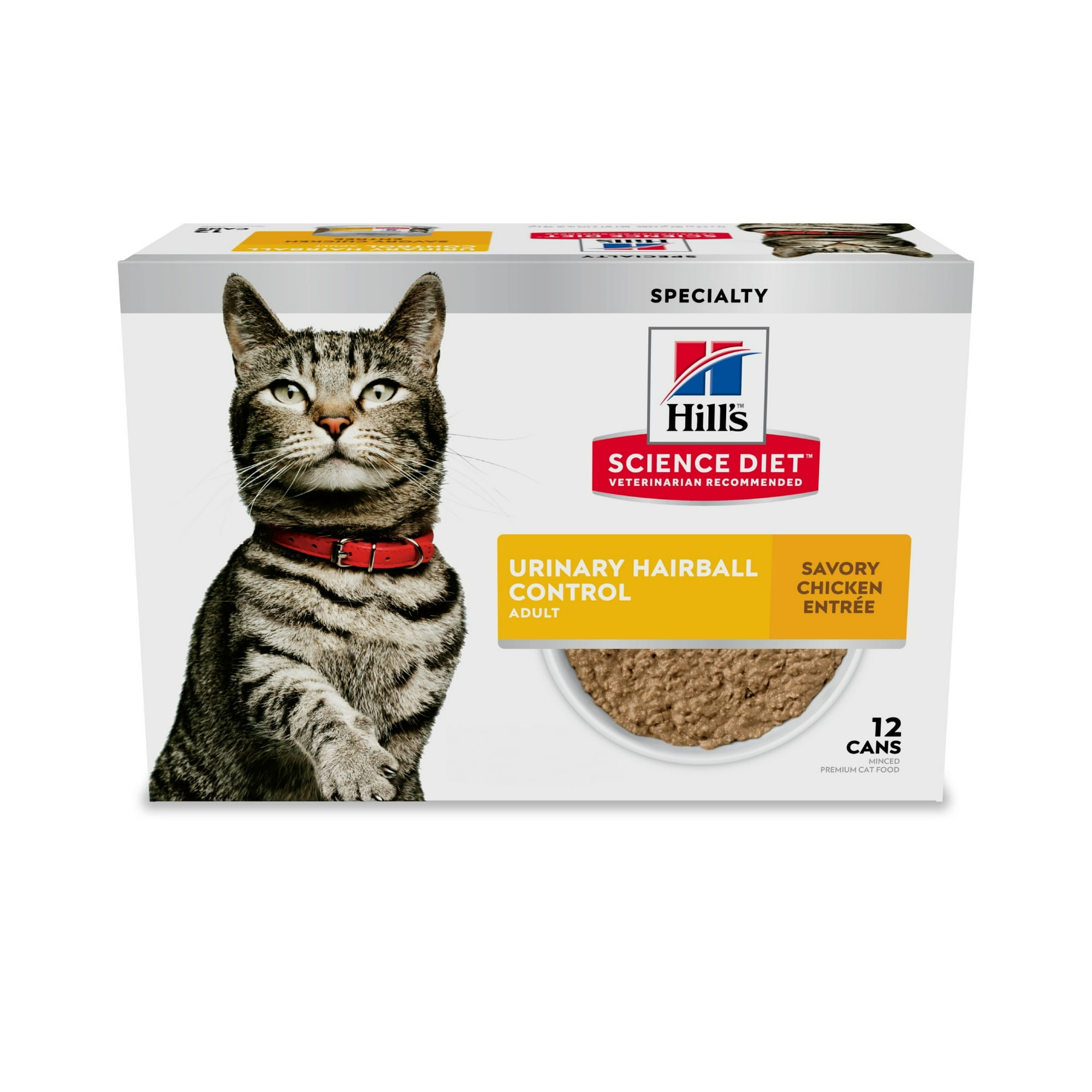 Hill's Science Diet Urinary & Hairball Control Multipack Wet Cat Food, 2.9oz Can 12pk