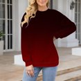 thumbnail image 2 of Breezora Women’s Casual Long Sleeve Crew Neck Sweatshirt Lightweight Loose Fit Everyday Top for Fall Street Style Cozy Loungewear XXXL Size Black, 2 of 4