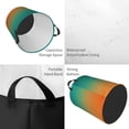 thumbnail image 2 of Fuzoiu Orange To Teal Gradient1 Print Circular Hamper,Laundry Basket with Handle,Collapsible Laundry,Dirty Clothes Storage Basket,for Bedroom Bathroom Dorm Living Room-Medium, 2 of 6