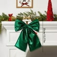 thumbnail image 3 of Extra Large Red Velvet Christmas Front Door Bow 12x14in Outdoor Triple-Layer Flannel Ribbon Decoration with Hook for Holiday Tree Wreath, Gold, Bow, 3 of 8