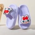 thumbnail image 2 of Kids Slides Girls Girls Slippers Soft EVA Indoor Outdoor Bunny Print Slip On Shoes for Toddler Kid #Purple, 2 of 3