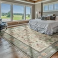 thumbnail image 2 of Ultrug Floral Area Rug Soft Non Slip Vintage Rugs for Living Room Bedroom Home Deocr Flower Carpet,4'x6',Pink, 2 of 7