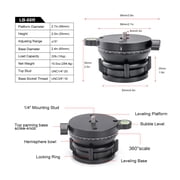 SUNWAYFOTO LB-68R 68mm 360°Panoramic Leveling Base Head for Tripod, 22 lbs (10kg) Load Capacity