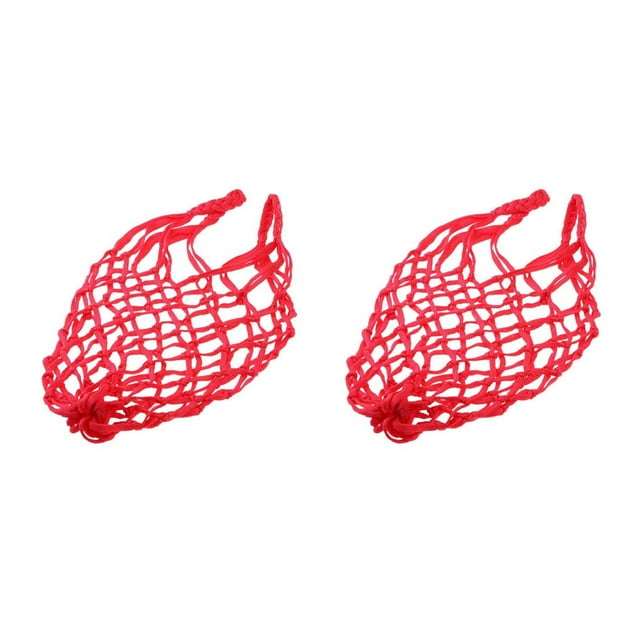 mmirethe 1/2/3/5 Basketball Ball Carry Mesh Storage Net Bag Holder Convenient and Durable Red 2PCS