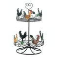 thumbnail image 2 of Home Decor 10017558 Rooster 2 Tier Countertop Rack, 2 of 2