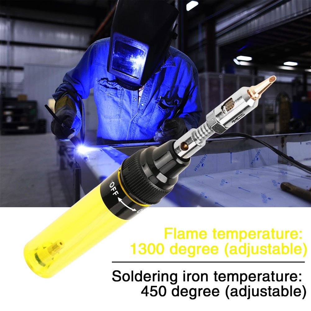 Gas Blow Torch Soldering Iron Gun Refillable Butane Welding Pen Tool Cordless