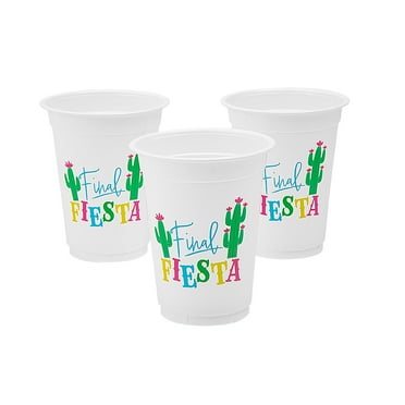 Bride & Groom Plastic Cups - 50-Piece Wedding Party Supply Set