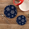 thumbnail image 2 of FREEAMG Blue Snowflake Pot Holder Trivets Set of 2, Heat Resistant Cotton Rope Round Trivets for Hot Dishes, Bowl,Teapot, Hot Pot and Pans, 2 of 7