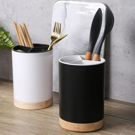 

Spoon Fork Knief Chopstick Drain Box Storage Holder Three Compartments Cutlery Shelf Kitchen Utensil B