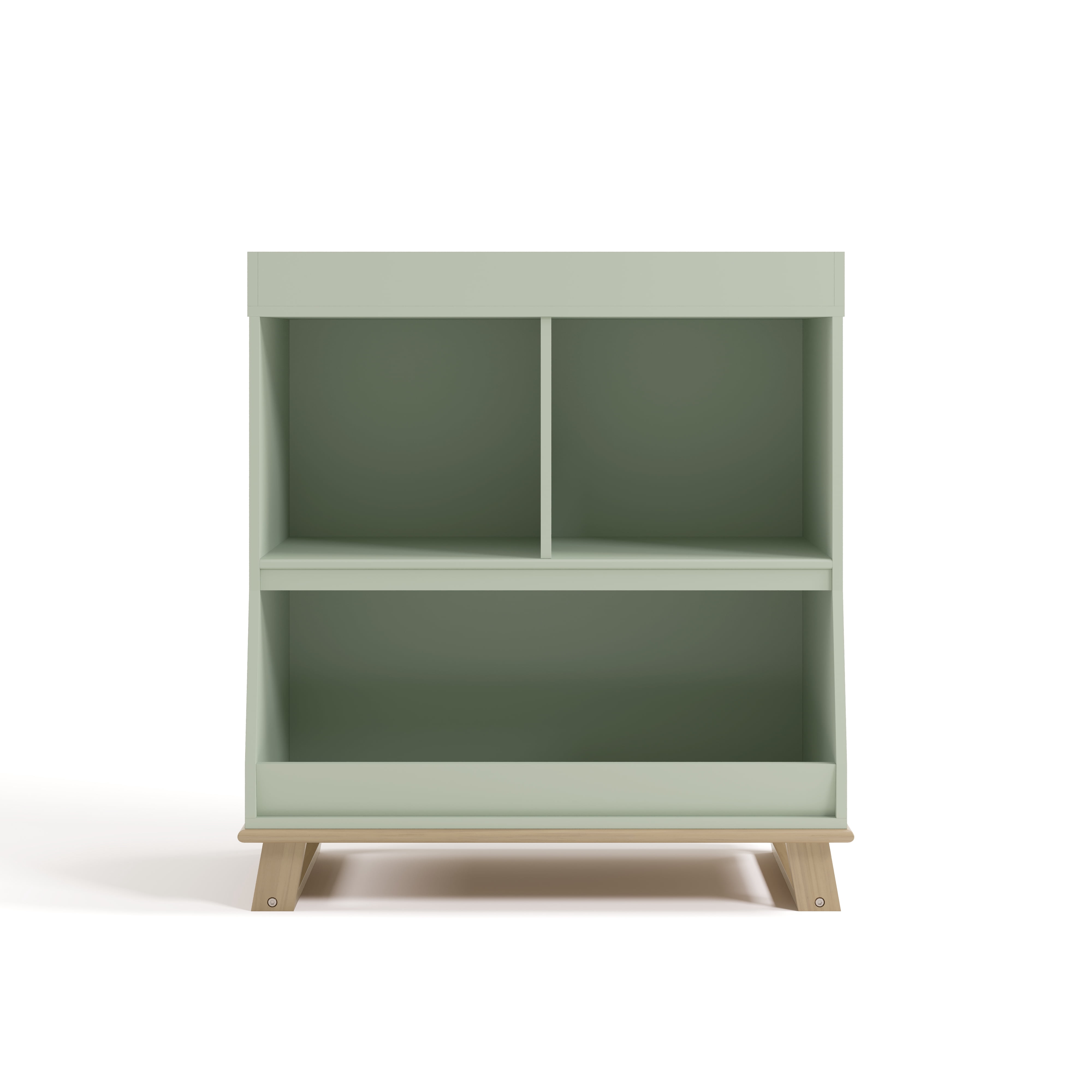 Storkcraft Modern Convertible Infant Changing Table, Sage with Driftwood