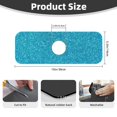 thumbnail image 2 of Pofeuu Blue Glitter Print Splash Guard for Sink Faucet Sink Gadgets-Splash Guard Behind Faucet Drip Catcher for Kitchen, Bathroom,Sink Mat, 2 of 7