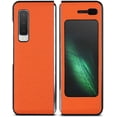 thumbnail image 3 of Galaxy Fold Case,Protective Cover Litche Partten Premium Genuine Leather Case for Samsung Galaxy Fold,Orange, 3 of 15