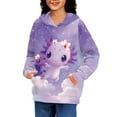 thumbnail image 2 of DISNIMO Galaxy Axolotl Axolotl Hoodie Kids 14-16 Pullover Hoodie Boys and Girls Hoodies Sweatshirt for Girls Kids Streetwear Hoodie with Pockets Children Sweatshirts Soft Clothing Purple, 2 of 7