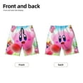thumbnail image 2 of Kirby Animal Cartoon Boy's Board Shorts Teen Swim Trunks Drawstring Quick Dry Beach Shorts Summer Beachwear with Mesh Lining and Pockets, 2 of 8