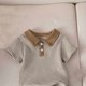 thumbnail image 3 of Niños Lugar Niños Pantalones Estilo de Dos Piezas de Cuello Redondo Suéter Conjunto con Diseño de Moda Bowtie, Top Suave Y Pantalones Casuales para Bebés Niñas de Uso Diario, 3 of 7