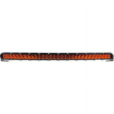 Heretic 53010 6-Series Light Bar - 30in. (34in. x 2in. x 1.5in.) - Black Flood Light - Curved with Amber Lens