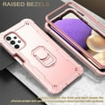 thumbnail image 6 of SaniMore for Samsung Galaxy A72 5G Case with Hidden Bracket Rugged Heavy Duty Protective [Hard PC Back + Silicone Bumper] Shokcproof Anti-drop Tri-layer Hybird Shell for Galaxy A72 5G, Rose Gold, 6 of 7