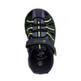 thumbnail image 6 of Beverly Hills  Hook And Loop Boys Open Toe Sport Sandals , Navy Lime, Size: 12, 6 of 6